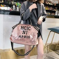 Sequins Large Capacity Shoulder Travel Handbag