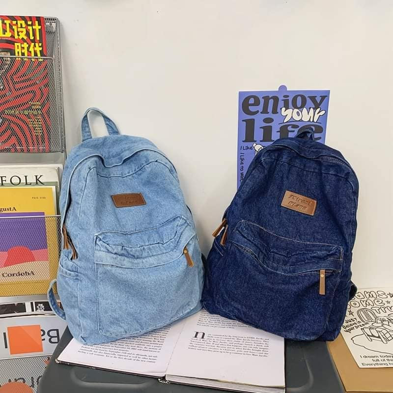 Women'S Washed Denim Backpack